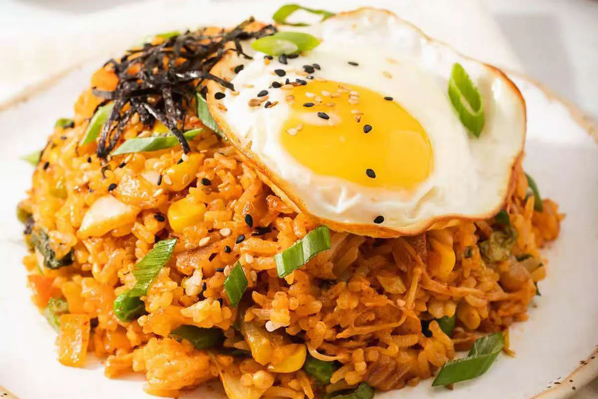 Kimchi Fried Rice at Dim Sum & Kimchi，a Asian Fusion Restaurant in Bettendorf